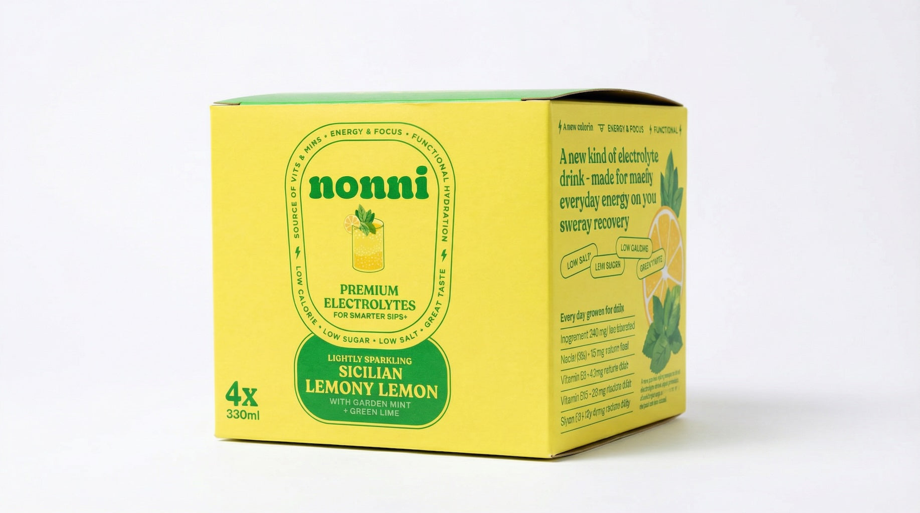 Sicilian Lemony Lemon with Garden Mint + Green Lime - 4 x 330ml