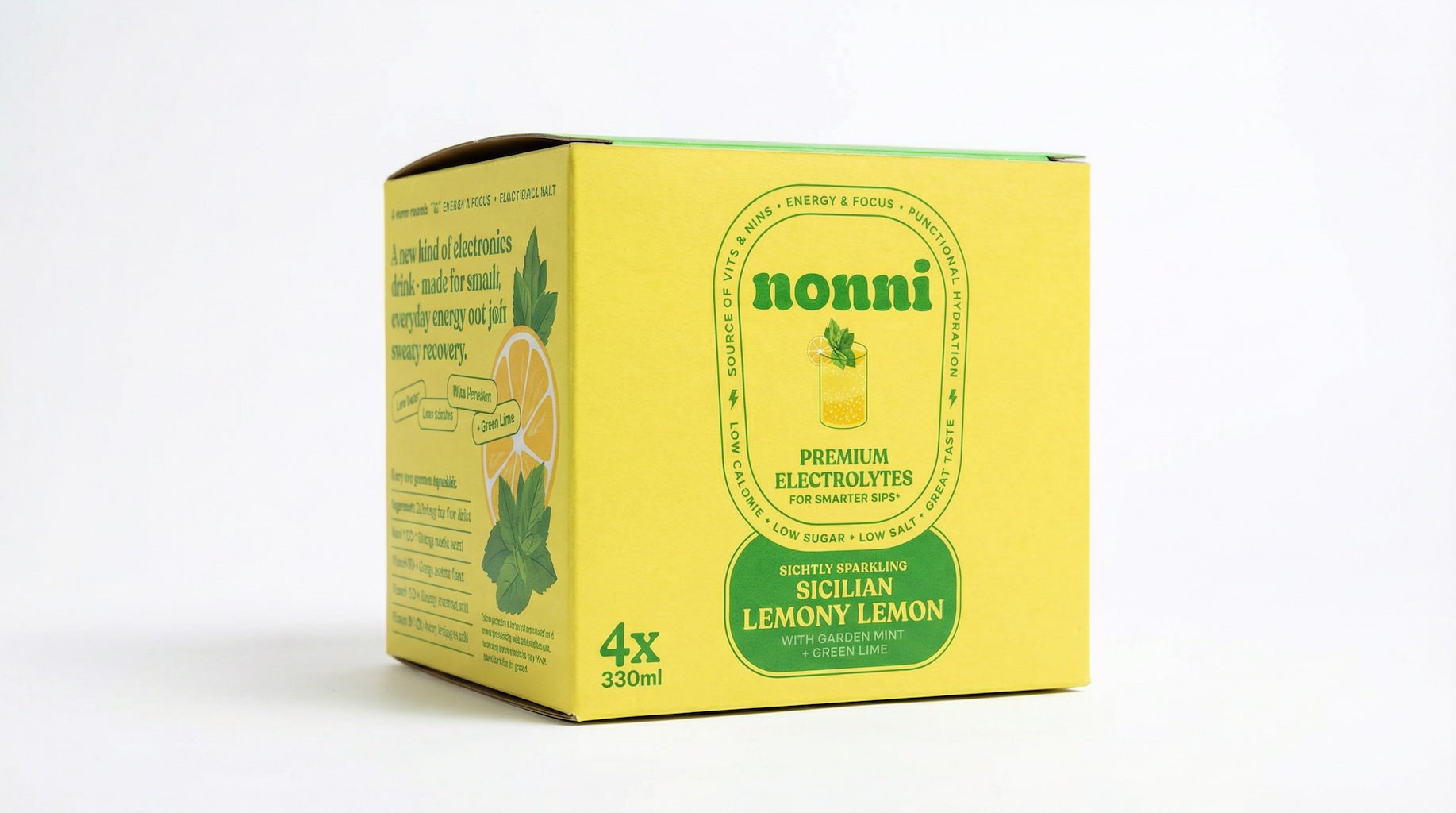 Sicilian Lemony Lemon with Garden Mint + Green Lime - 4 x 330ml